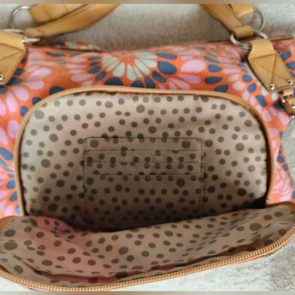 RELIC Pink Flower Power Canvas Shoulder Bag